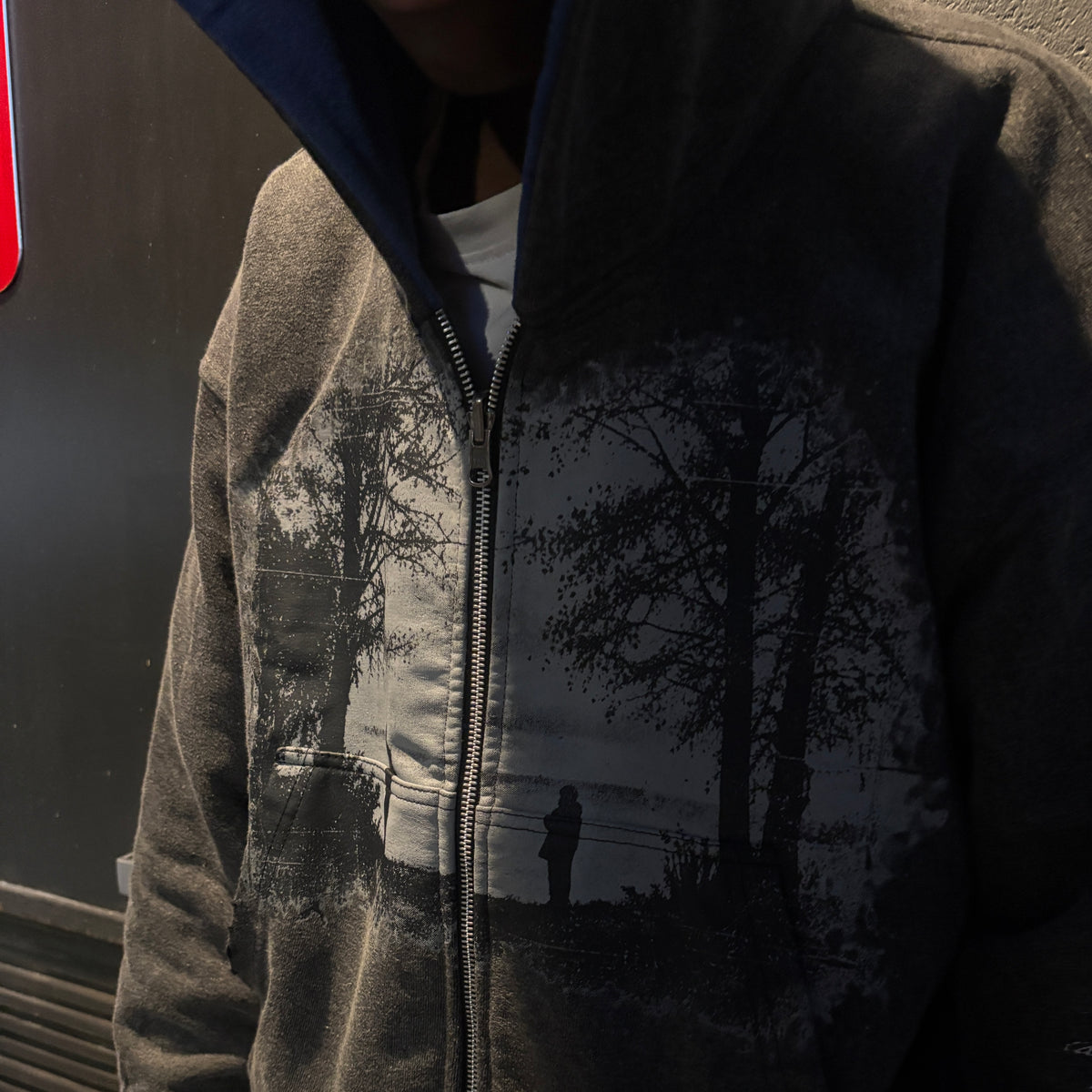 ‘Memories Fade’ - Reversible Zip Up Hoodie