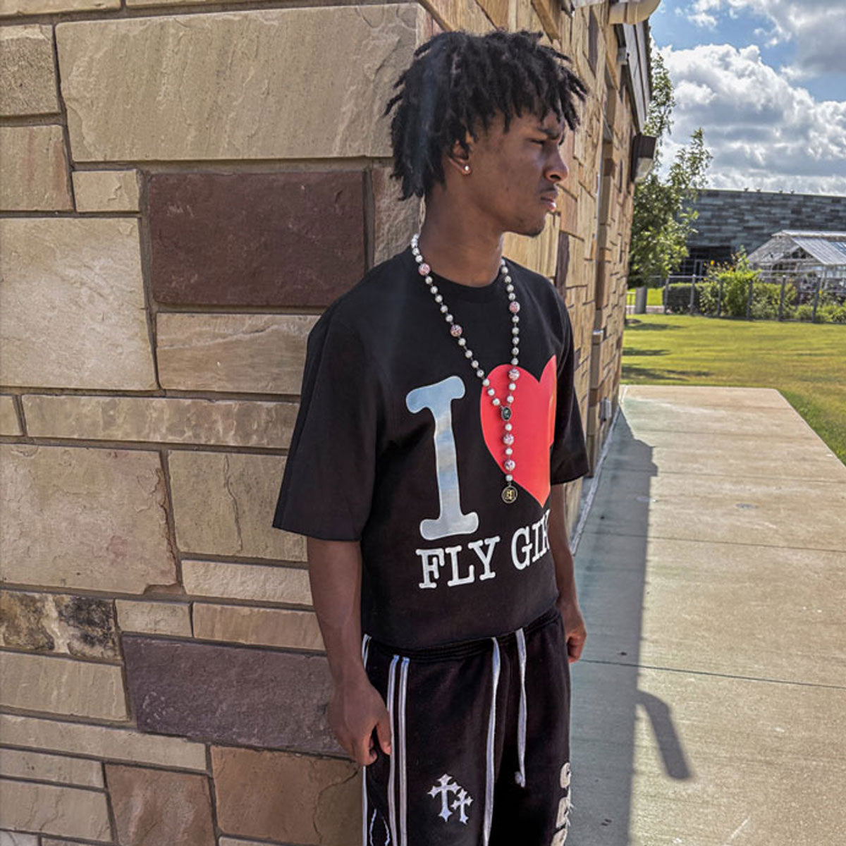“I Love Fly Girls” Oversized Boxy Tee