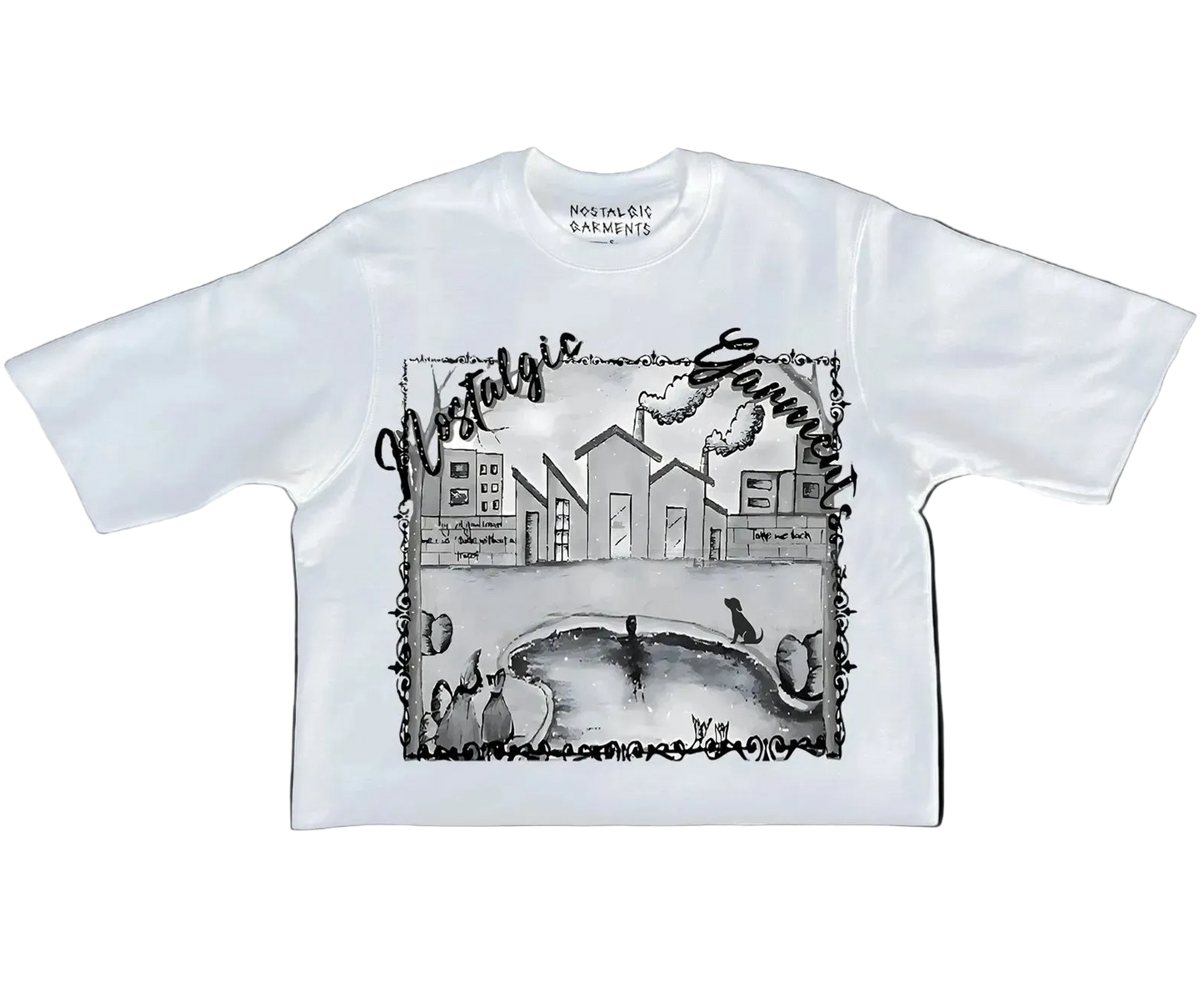 “Nostalgic Pool” Oversized Boxy Tee
