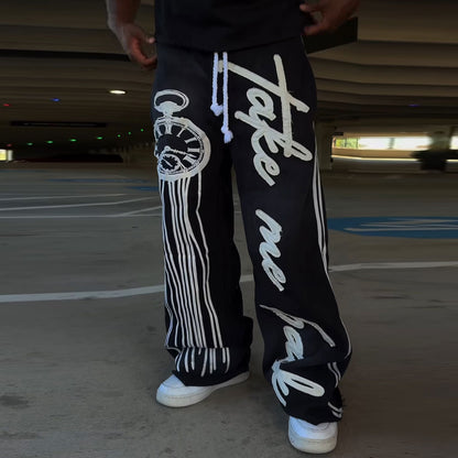 “Black” Take Me Back Double Waisted Sweatpants