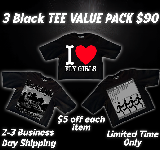 3 Black Tee Value Pack