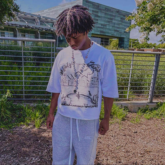 “Nostalgic Pool” Oversized Boxy Tee