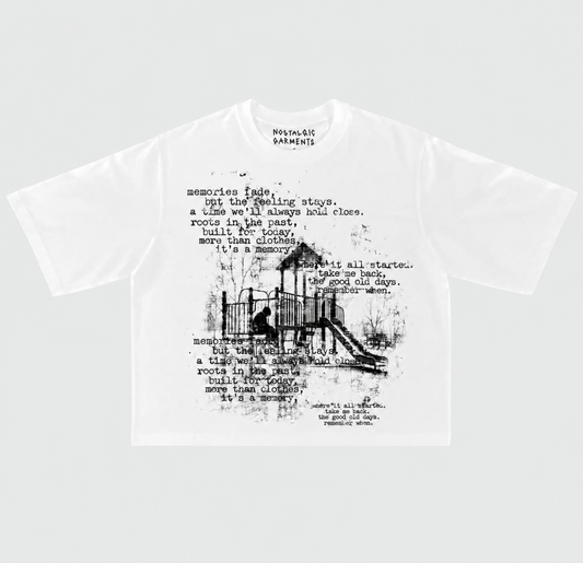 “Memories Fade” Oversized Boxy Tee