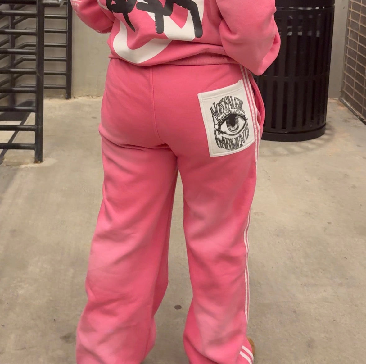 “Pink” Take Me Back Double Waisted Sweatpants