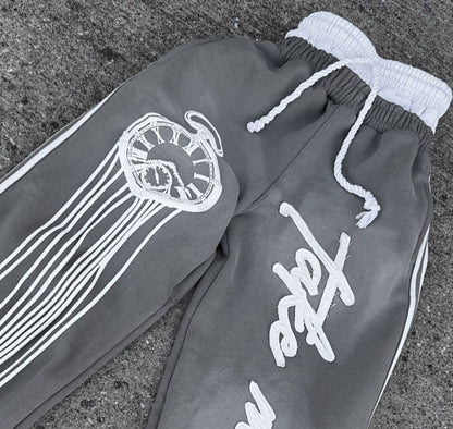 "Grey" Take Me Back Double Waisted Sweatpants