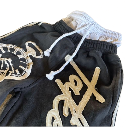 “Black” Take Me Back Double Waisted Sweatpants