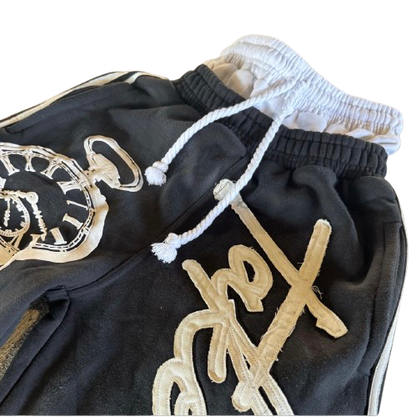 “Black” Take Me Back Double Waisted Sweatpants