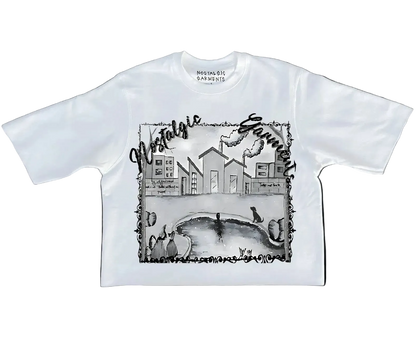 “Nostalgic Pool” Oversized Boxy Tee
