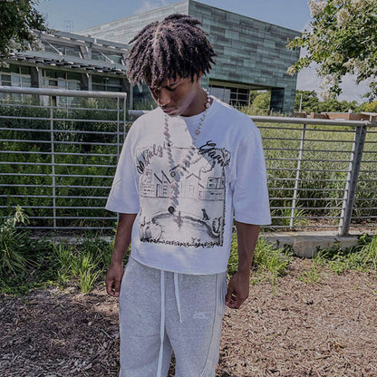 “Nostalgic Pool” Oversized Boxy Tee