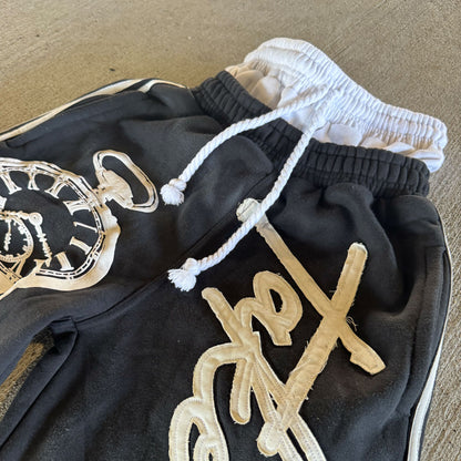 “Black” Take Me Back Double Waisted Sweatpants