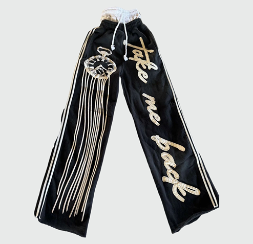 “Black” Take Me Back Double Waisted Sweatpants