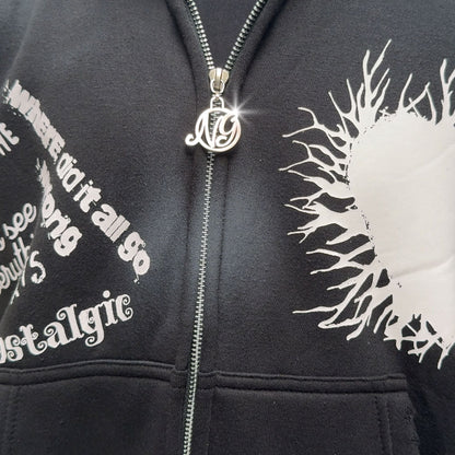 'Pain Hurts' - Black Zip Up Hoodie