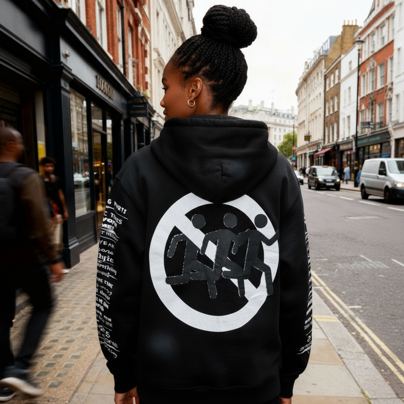 'Pain Hurts' - Black Zip Up Hoodie